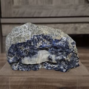 Raw Azurite Specimen with Clear Quartz